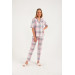 Short Sleeve Front Buttoned Pajama Set