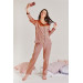 Front Buttoned Satin Pajama Set