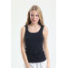 Combed Fabric Wide Strap Long Undershirt