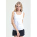 Combed Fabric Wide Strap Long Undershirt