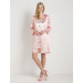 Short Dressing Gown With Bride Writing On The Back In Plain Satin Fabric