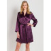 Plain Satin Fabric Short Dressing Gown