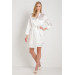 Plain Satin Fabric Short Dressing Gown