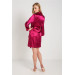 Plain Satin Fabric Short Dressing Gown