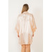 Kimono Satin Dressing Gown With Sleeve Piping