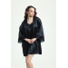 Crepe Satin Lace Dressing Gown