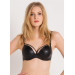 Leather Look Fabric Thin Sponge Bra