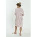 Embroidered Combed Cotton Long Sleeve Nightgown