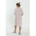 Embroidered Combed Cotton Long Sleeve Nightgown