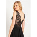 Tassel Lace Crepe Long Nightgown