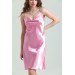 Cowl Neck Satin Nightgown