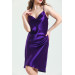 Cowl Neck Satin Nightgown