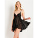 Back Long Front Short Lace Sponge Bra Nightgown