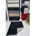 Luxury Black Puffy Plush Leather Base Washable Carpet