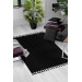 Black Puffy Plush Washable Carpet