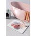 طقم سجاد حمام برسم زهرة ملونة (60X100 - 40X60)