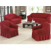 Sofa Cover 4 Pieces Claret Red