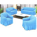 Sofa Cover 4 Pieces Blue