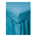 غطاء كرسي بتنورة بنمط كريب قطعتين - ازرق