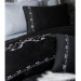 Cotton Box Brode Embroidery Satin Double Duvet Cover Set-Gloria Gray