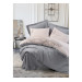 Cotton Box Brode Embroidery Satin Double Duvet Cover Set-Sheen Gray