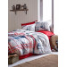 Cotton Box Maritime Ranforce Single Duvet Cover Set-Alesta Claret Red