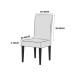 Mandaş Set Of 6 Jacquard Elastic Skirtless Chair Cover-Grey