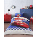 Özdilek Quilted Licensed Fitted Sheet Single Duvet Cover Complete Set--Cars Cyber Mcqueen Blue