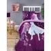 Özdilek Licensed Single Child Duvet Cover Set With Fitted Sheets - Frozen Elsa Natural Lilac