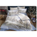 Özdilek Ranforce Special Pattern Double Duvet Cover Set (4 Pillowcases) - Snow City Green