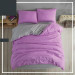 Calico New Generation Bedsheet With Elastic Double-Sided Single Duvet Cover Set-Lilac Gray