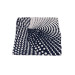 Optical Patterned Twill Scarf Navy Blue
