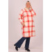 Plus Size Fur Collar Plaid Lumberjack Jacket Red