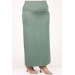 Plus Size Scuba Pencil Skirt Green