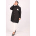 Large Size Linen Airobin Shirt With Stone Pockets Black