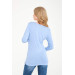 Light Blue Maternity Blouse With Breastfeeding Features