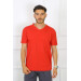 Men's Red 100% Cotton T-Shirt