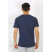 Men's Navy Blue 100% Cotton T-Shirt