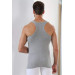 Men's Gray Ribbed Athlete Undershirt 3 Pack