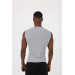 Men's Gray Zero Sleeve Ribbed Undershirt 6504
