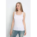 Women White Thin Strap Lace Undershirt 3 Pack