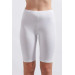 Women's White Combed Cotton Lycra Shorts Short Tights
