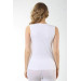 Women White V Neck Lace Wide Strap Undershirt 3 Piece