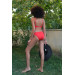 Underwear Women's Padded Bow Bottom Top Red Bikini Set