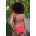 Underwear Women's Padded Bow Bottom Top Red Bikini Set