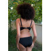Underwear Women's Bow Black Bottom Top Bikini Set