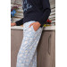 Underwear Women's Combed Cotton Long Sleeve Pajama Set
