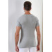 Premium Cotton Men's Gray Crew Neck Undershirt 3 Pack