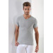 Premium Cotton Men's Gray V-Neck Undershirt 3-Pack