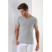 Premium Cotton Men's Gray V-Neck Undershirt 3-Pack